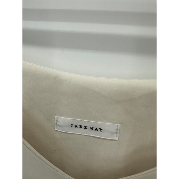 Tree Way Slip Dress Cream Tank Maxi Slit Lightweight Made in Korea Women Medium - Picture 6 of 7